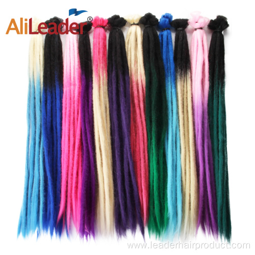 Ombre 2tone Colorful Double Ended Synthetic Dreads Extension